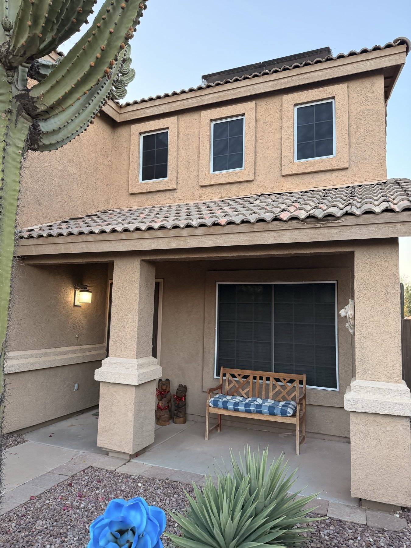 Home entryway and porch after exterior detailing